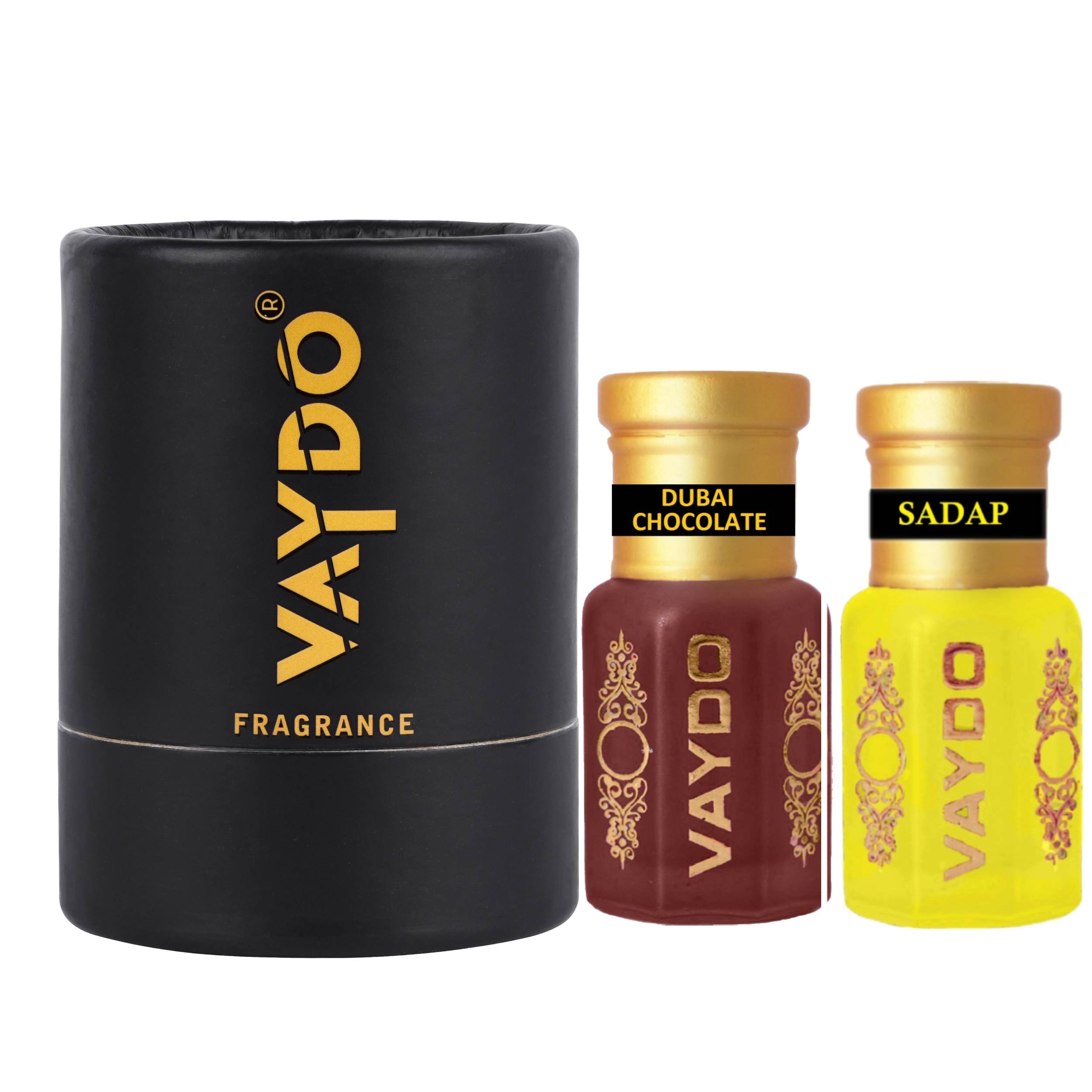 vaydo Perfume Oil Alcohol-free Attar 6+6ML for Unisex Pure Natural Fragrance Floral Attar