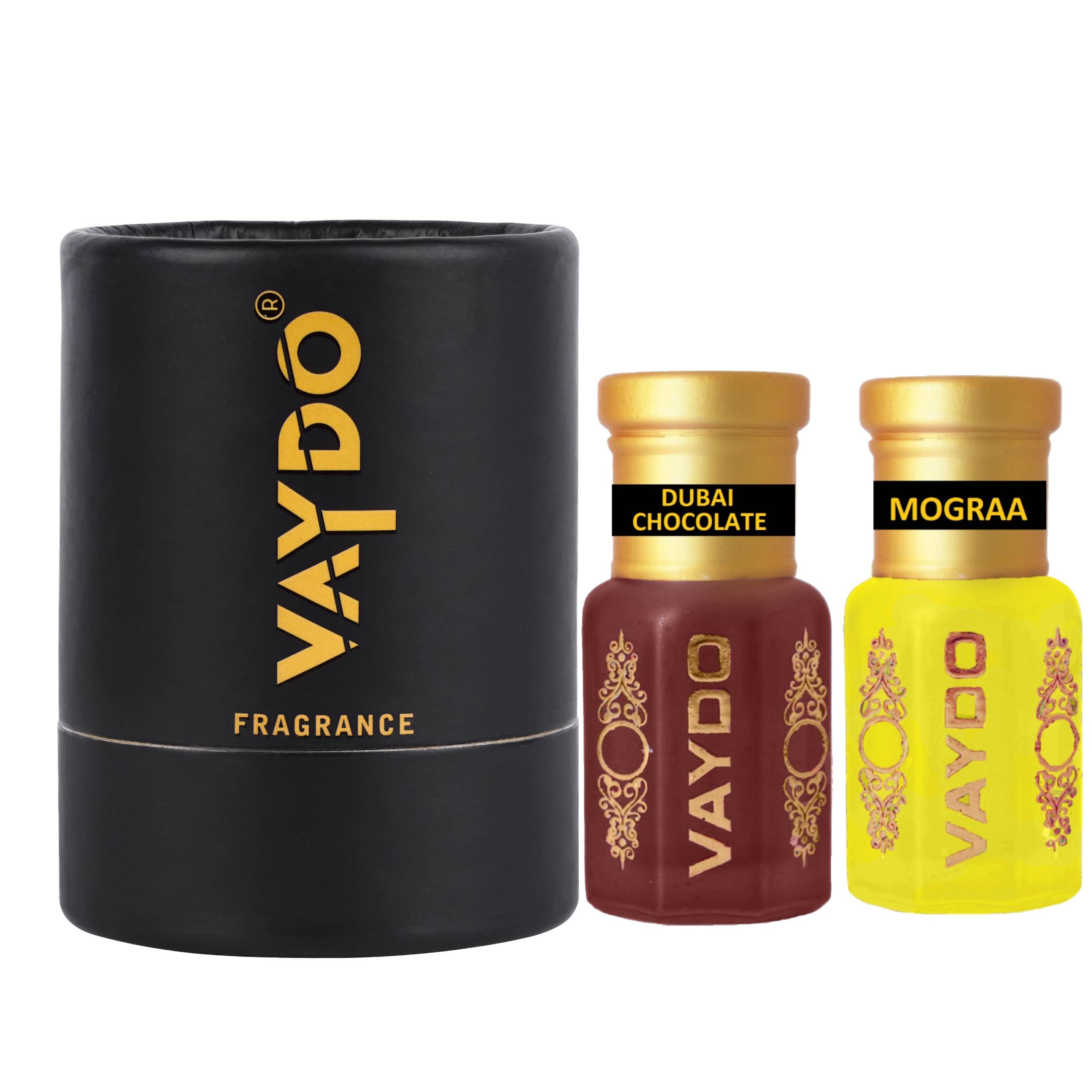 vaydo Perfume Oil Alcohol-free Attar 6+6ML for Unisex Pure Natural Fragrance Floral Attar