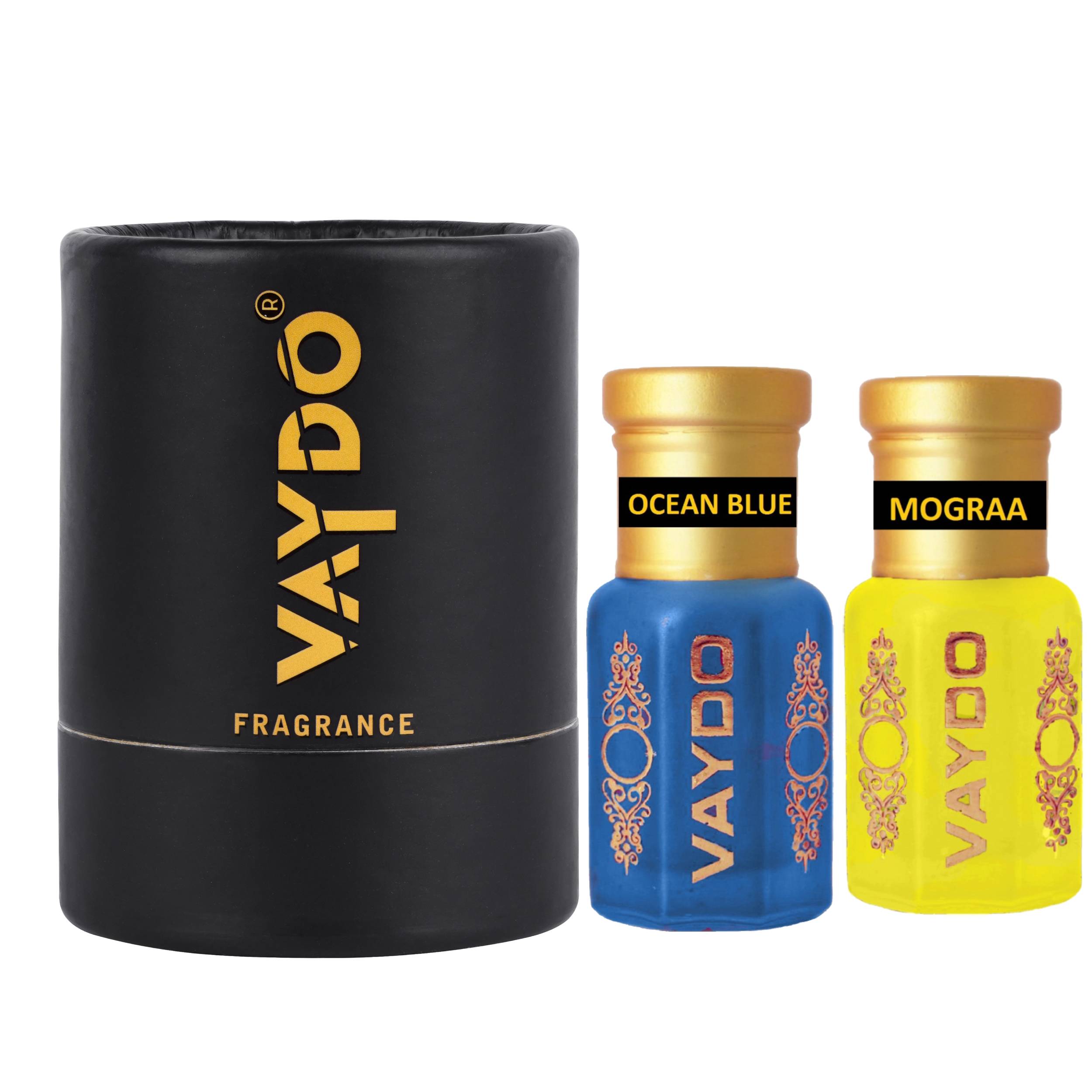 vaydo Perfume Oil Alcohol-free Attar 6+6ML for Unisex Pure Natural Fragrance Floral Attar