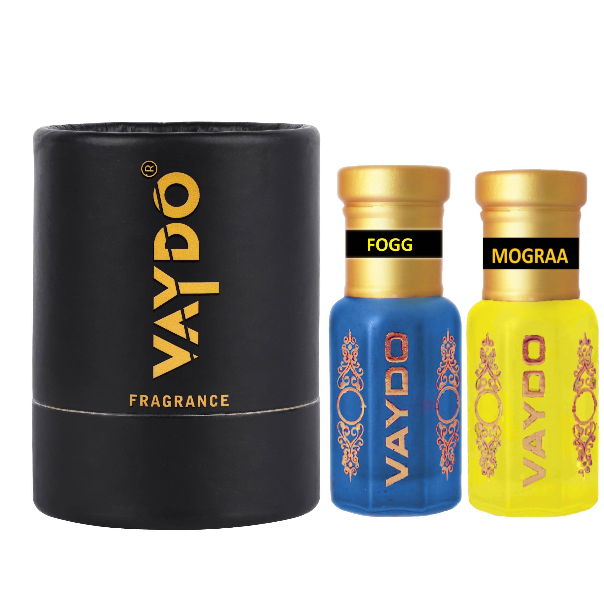 vaydo Perfume Oil Alcohol-free Attar 6+6ML for Unisex Pure Natural Fragrance Floral Attar