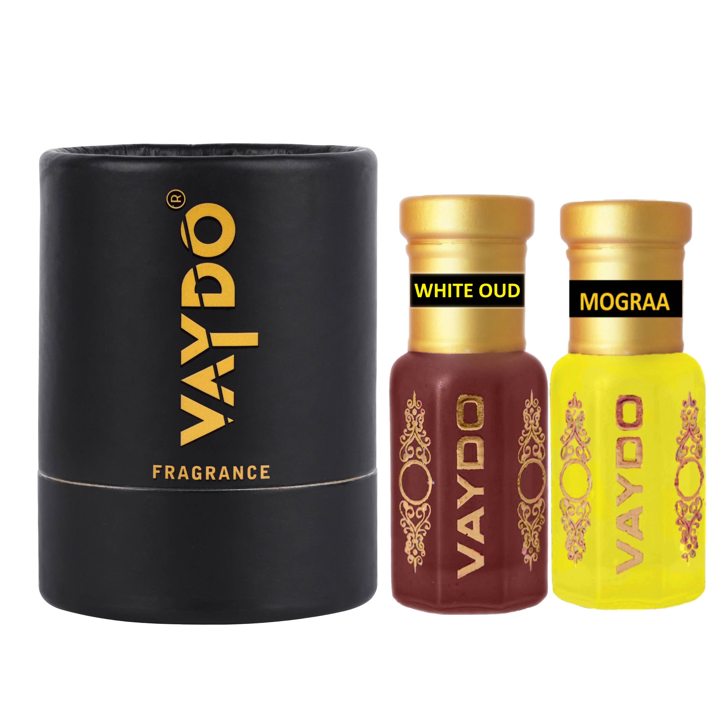 vaydo Perfume Oil Alcohol-free Attar 6+6ML for Unisex Pure Natural Fragrance Floral Attar