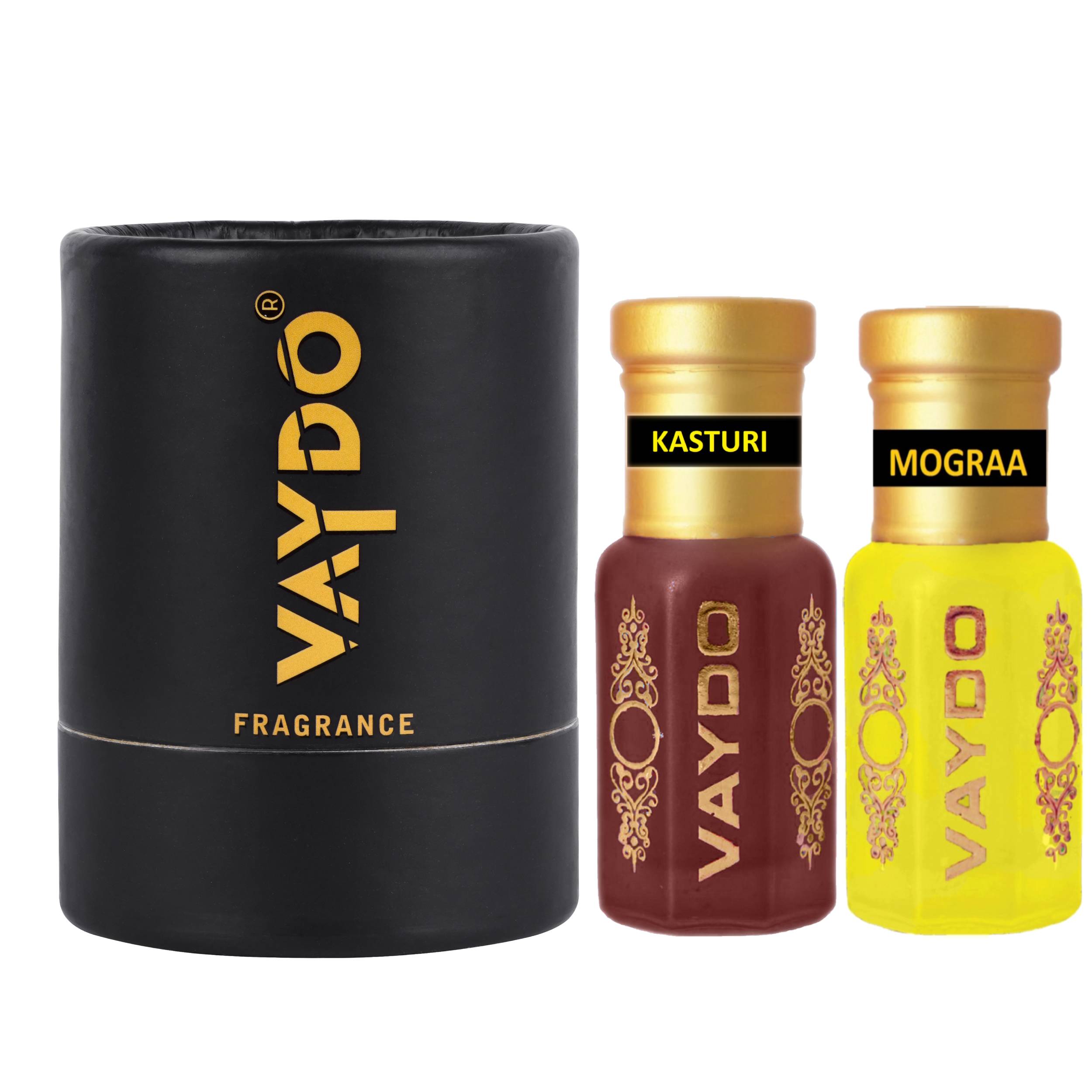 vaydo Perfume Oil Alcohol-free Attar 6+6ML for Unisex Pure Natural Fragrance Floral Attar