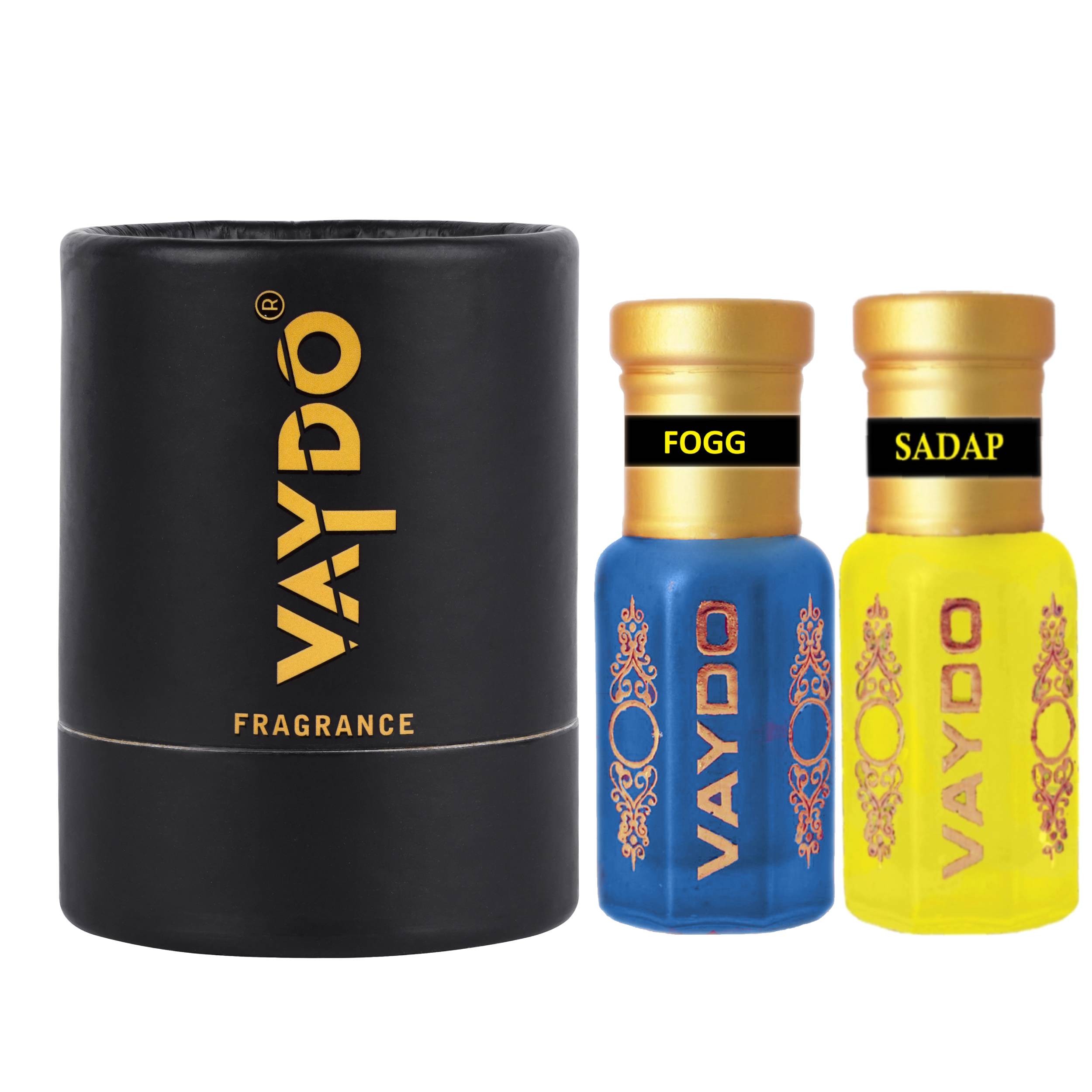 vaydo Perfume Oil Alcohol-free Attar 6+6ML for Unisex Pure Natural Fragrance Floral Attar