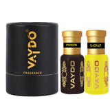 vaydo Perfume Oil Alcohol-free Attar 6+6ML for Unisex Pure Natural Fragrance Floral Attar