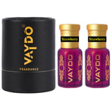 vaydo Perfume Oil Alcohol-free Strawberry Attar 6+6ML for Unisex Pure Natural Fragrance Floral Attar