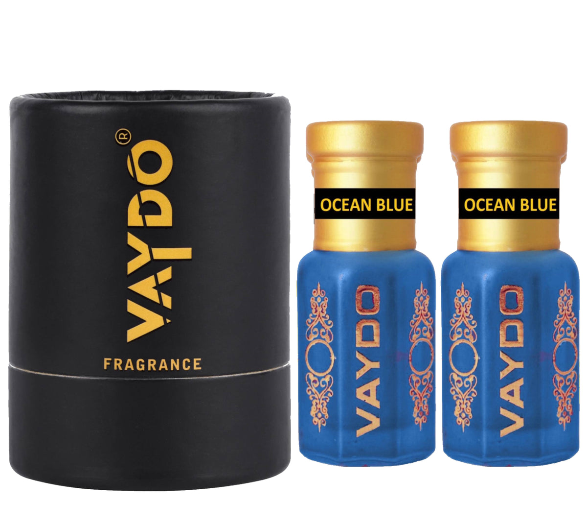 vaydo Perfume Oil Alcohol-free Desire Ocean Blue 6+6ML for Unisex Pure Natural Fragrance Floral Attar