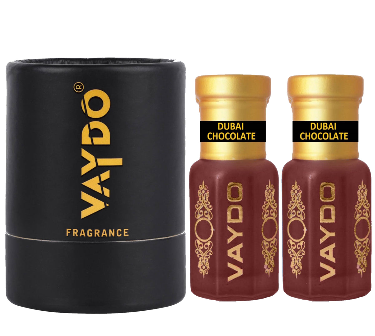 vaydo Perfume Oil Alcohol-free Dubai Chocolate Attar 6+6ML for Unisex Pure Natural Fragrance Floral Attar