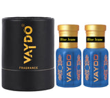 vaydo Perfume Oil Alcohol-free Blue Jeans Attar 6+6ML for Unisex Pure Natural Fragrance Floral Attar