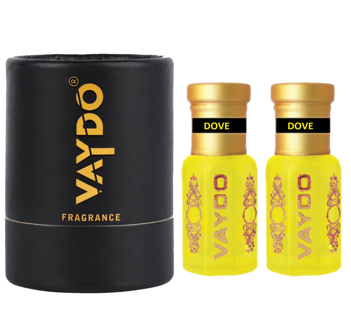 vaydo Perfume Oil Alcohol-free Dove Attar 6+6ML for Unisex Pure Natural Fragrance Floral Attar