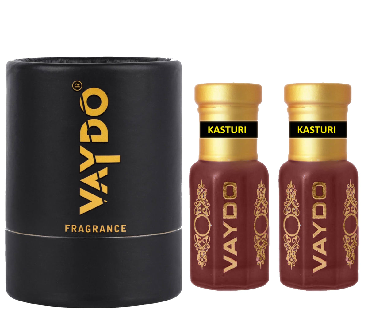 vaydo Perfume Oil Alcohol-free Katsuri Attar 6+6ML for Unisex Pure Natural Fragrance Floral Attar