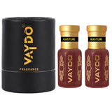 vaydo Perfume Oil Alcohol-free Katsuri Attar 6+6ML for Unisex Pure Natural Fragrance Floral Attar