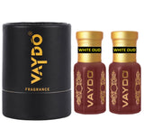 vaydo Perfume Oil Alcohol-free White Oud Attar 6+6ML for Unisex Pure Natural Fragrance Floral Attar