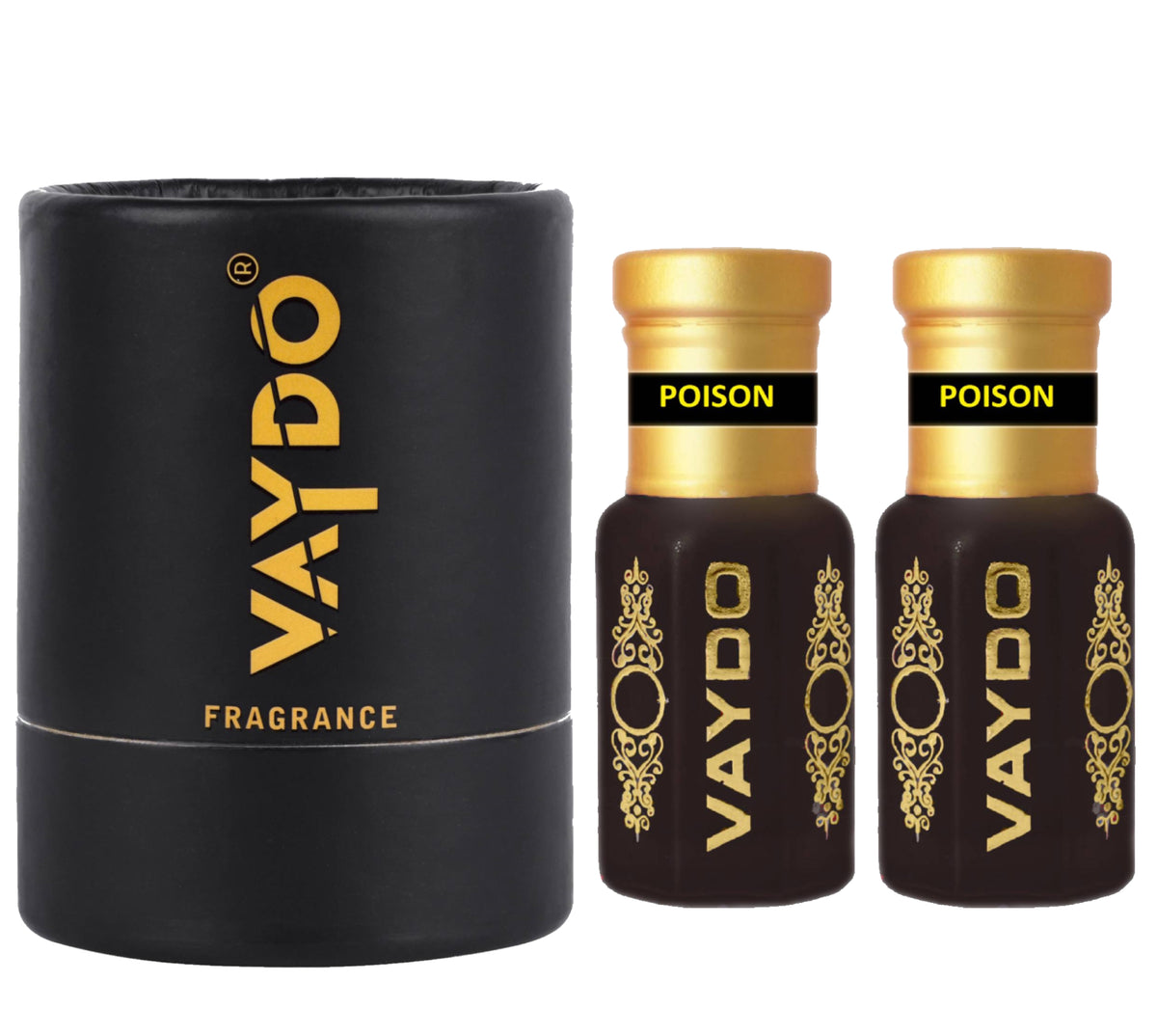 vaydo Perfume Oil Alcohol-free Poison Attar 6+6ML for Unisex Pure Natural Fragrance Floral Attar