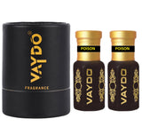 vaydo Perfume Oil Alcohol-free Poison Attar 6+6ML for Unisex Pure Natural Fragrance Floral Attar