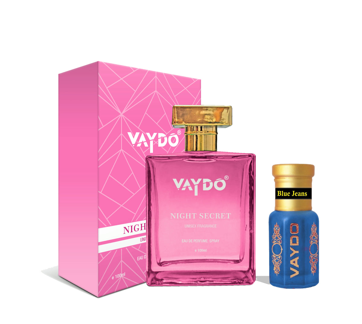 Vaydo Perfume Night Secret And Blue Jeans Attar Without Alcohol for Unisex Pure Natural Fragrance