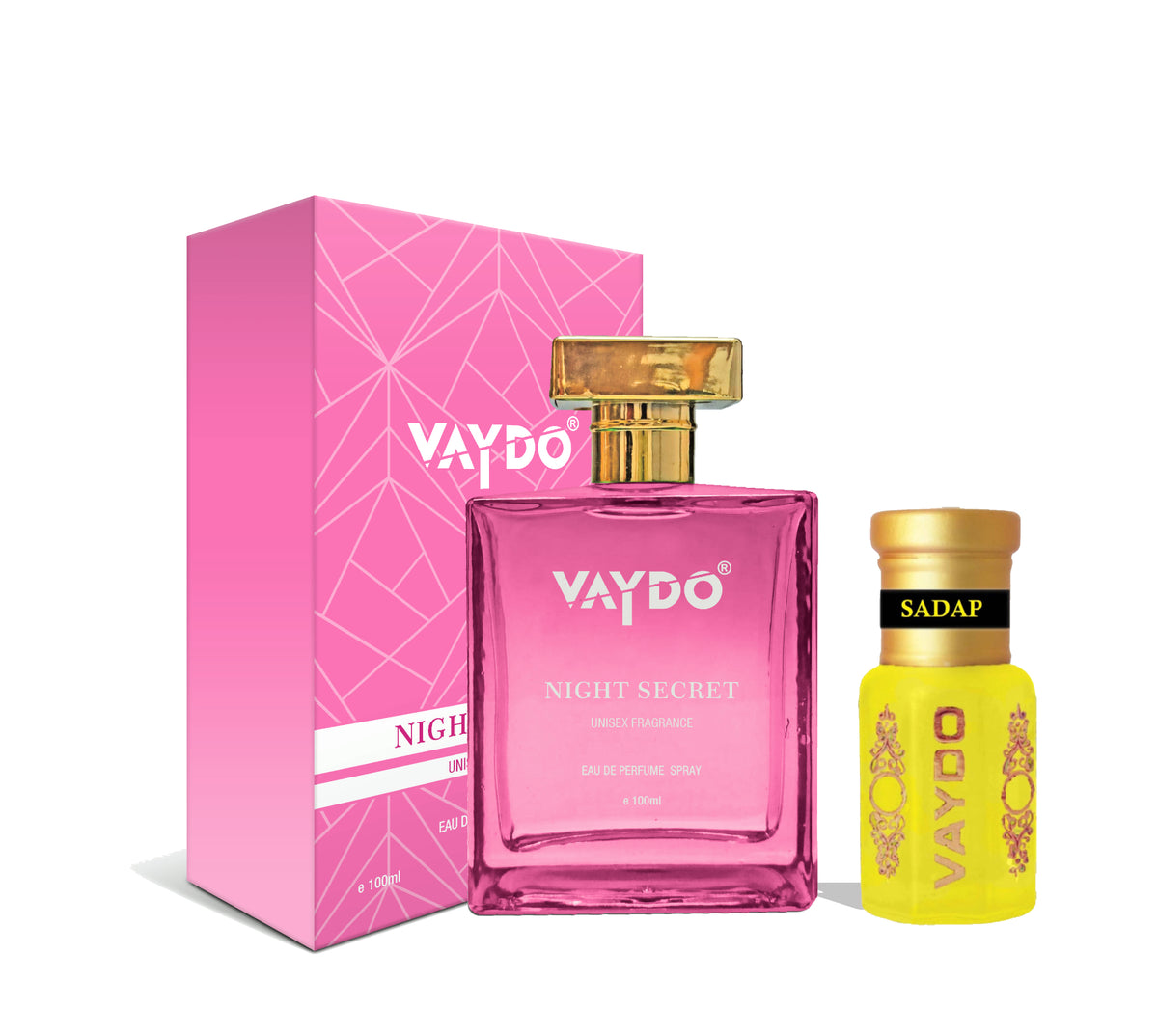 Vaydo Perfume Night Secret And Sadap Attar Without Alcohol for Unisex Pure Natural Fragrance