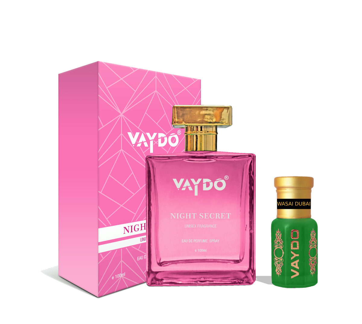 Vaydo Perfume Night Secret And Wasai Dubai Dream Attar Without Alcohol for Unisex Pure Natural Fragrance