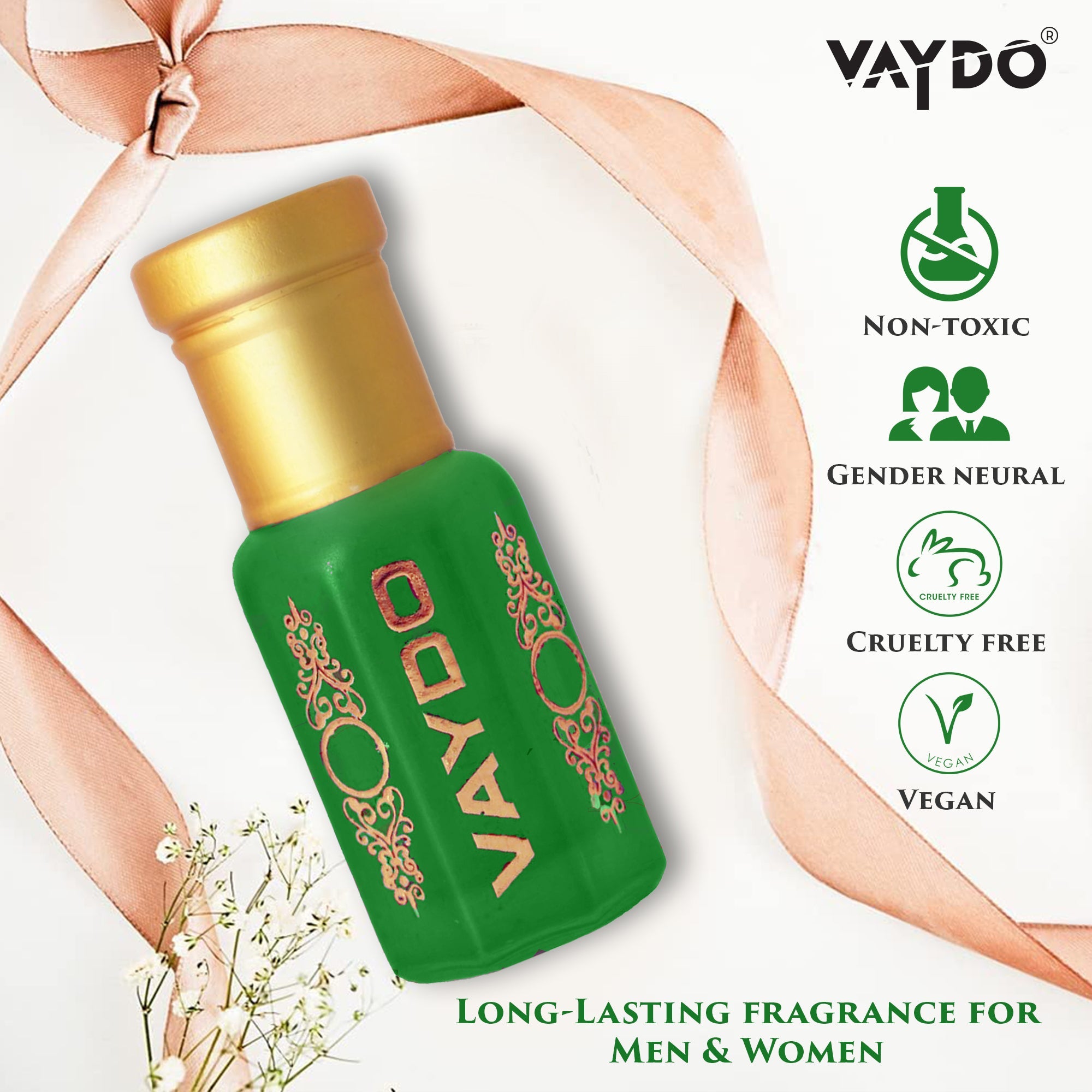 vaydo FRENCH MEN Perfume Oil Alcohol-free Attar 6ML for Unisex Pure Nutural Fragrance Floral Attar