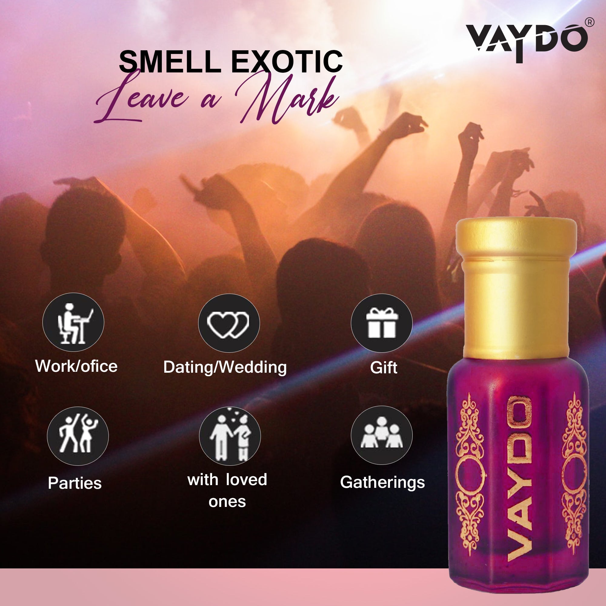 vaydo INVICTUS Perfume Oil Alcohol-free Attar 6ML for Unisex Pure Nutural Fragrance Floral Attar