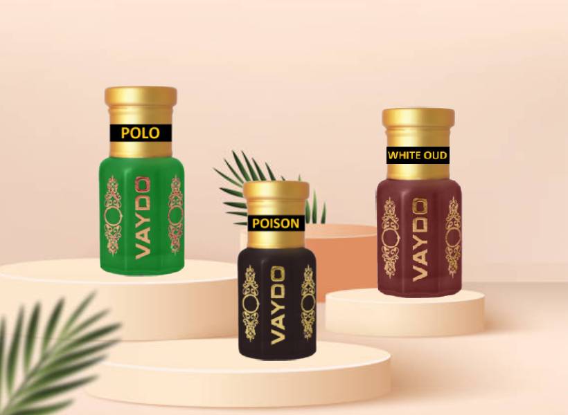 vaydo Top Attars Collection of India/Alcohol Free Attar Gift Pack for men and women